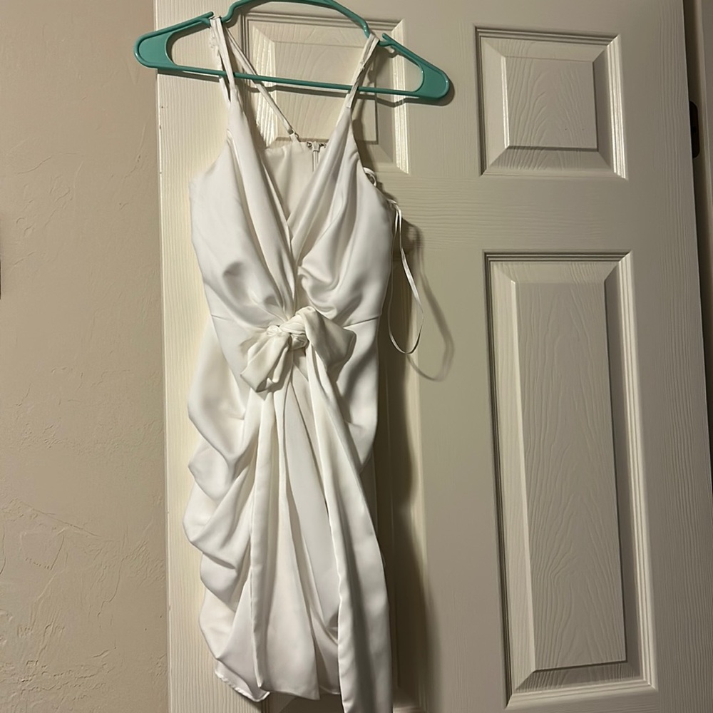 White mini dress